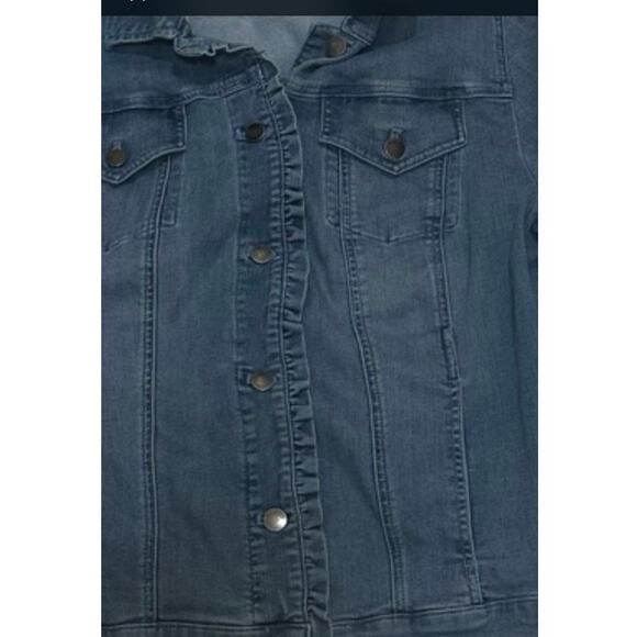 Chico’s Denim Jean Jacket Sz. 3 - Picture 3 of 5